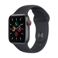 Apple Watch SE (v2) Cellular (40mm) asztroszürke alumínium tok, éjfekete szilikon sportszíjas okosór