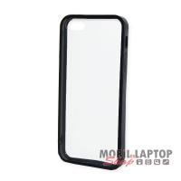 Kemény hátlap Apple iPhone 5 / 5S / SE átlátszó műanyag fekete kerettel