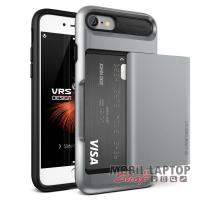 Kemény hátlap Apple iPhone 7 / 8 / SE 2020 ( 4,7" ) Damda Glide acél ezüst bankkártya tartóval VERUS