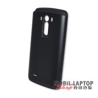 Kemény hátlap LG D855 G3 ütésálló műanyag + gumi fekete